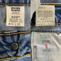 90's Levi's リーバイス 505-0216 ジッパーフライ ストレートデニムパンツ ジーンズ インディゴ USA製 98年 Size 36×32 福生店