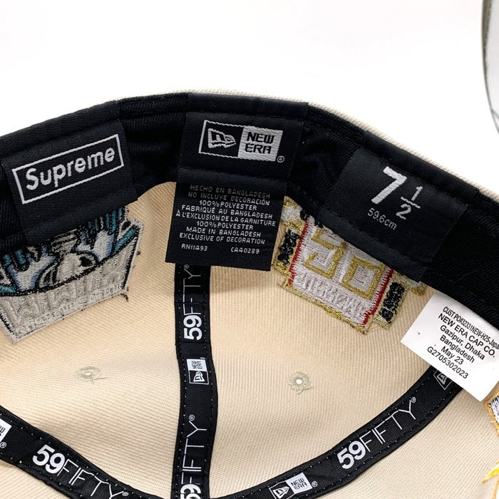 Supreme シュプリーム 25SS NEW ERA ニューエラ 59FIFTY Championship Box Logo チャンピオンシップ ボックスロゴベースボールキャップ ベージュ ライトブルー Size 7 1/2 福生店
