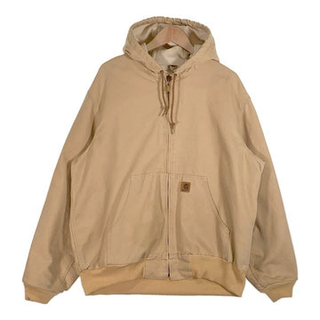 90-00's Carhartt カーハート アクティブジャケット ダック地 フード ベージュ J156 WET メキシコ製 Size XL-R 福生店