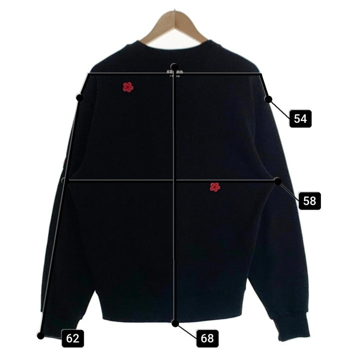 KENZO ケンゾー BOKE FLOWER エンブロイダリー コットン スウェット ブラック レッド FE65SW2454MF Size L 福生店