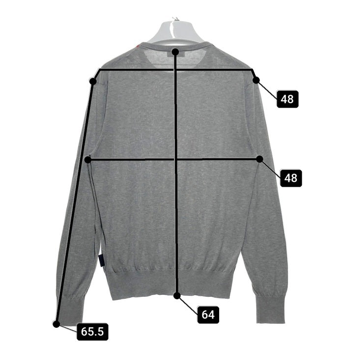 MONCLER モンクレール 17AW MAGLIONE TRICOT GIROCOLLO ROUND NECK JUMPER グレー sizeM※品質タグ欠損 瑞穂店