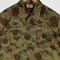 70's Duxbak ダックスバック ダックハンターカモ 半袖シャツ グリーン Size L 相当 福生店