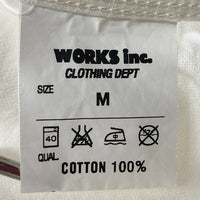 Triple Works トリプルワークス マチ付き ワークシャツ 長袖 コットン ホワイト アイアンハート 2 Size M 瑞穂店