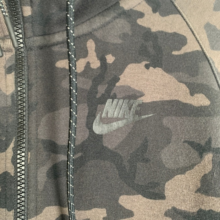 NIKE ナイキ カモフラ テック フリース パーカー ブラック カモ Size S 福生店
