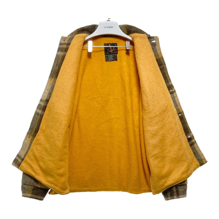 C.P.O. 70's 台湾製 リネン混 ウール チェックCPOシャツ ブラウン size- 瑞穂店