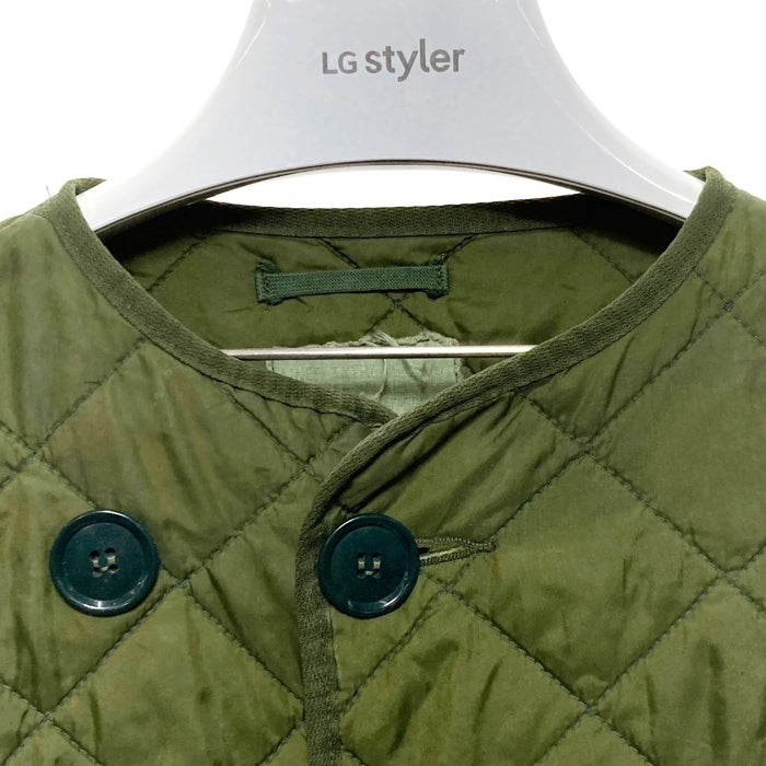 イギリス軍 ダブルボタン キルティング ライナージャケット オリーブ size170/112 瑞穂店