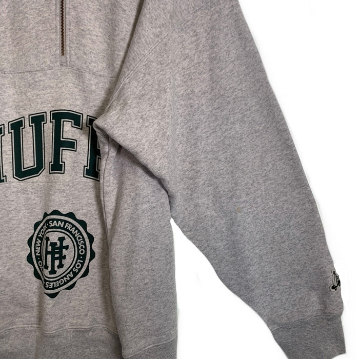 HUF ハフ FR2 ハーフジップ スウェット アッシュグレー Size 2XL 福生店