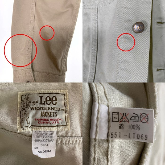90`s Lee リー WESTERNER JACKET ウエスターナー トラッカージャケット アイボリー 0424 日本製 Size M 福生店
