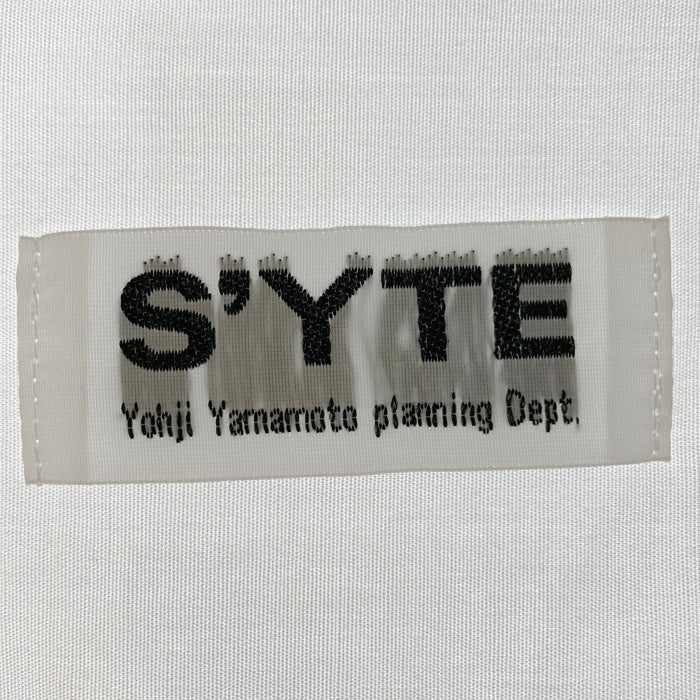 S'YTE サイト Yohji Yamamoto Planning Dept ヨウジヤマモト プランニングデプト メッセージプリント オープンカラーシャツ ホワイト size3 瑞穂店
