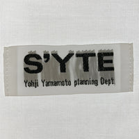 S'YTE サイト Yohji Yamamoto Planning Dept ヨウジヤマモト プランニングデプト メッセージプリント オープンカラーシャツ ホワイト size3 瑞穂店