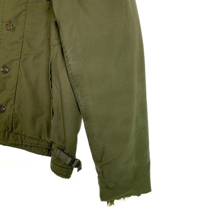 70's US NAVY 米海軍 A-2 デッキジャケット CONMARジッパー オリーブ Size XL相当 福生店