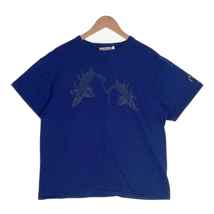 EVISU エヴィス 刺繍 半袖 Tシャツ ネイビー Size 40 福生店
