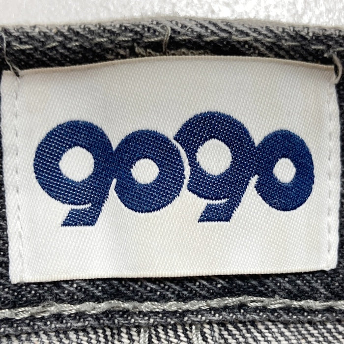 9090 ナインティナインティ ワイド デニムパンツ ブラック sizeL 瑞穂店