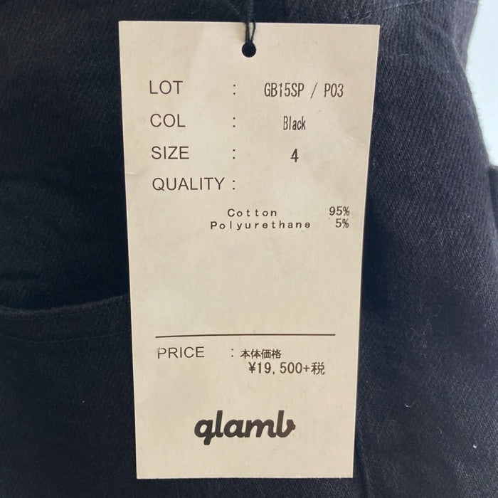 glamb グラム Jerino pants ストレッチ ブラックデニムパンツ バンダナ付 GB15SP/P03 ブラック Size 4 瑞穂店