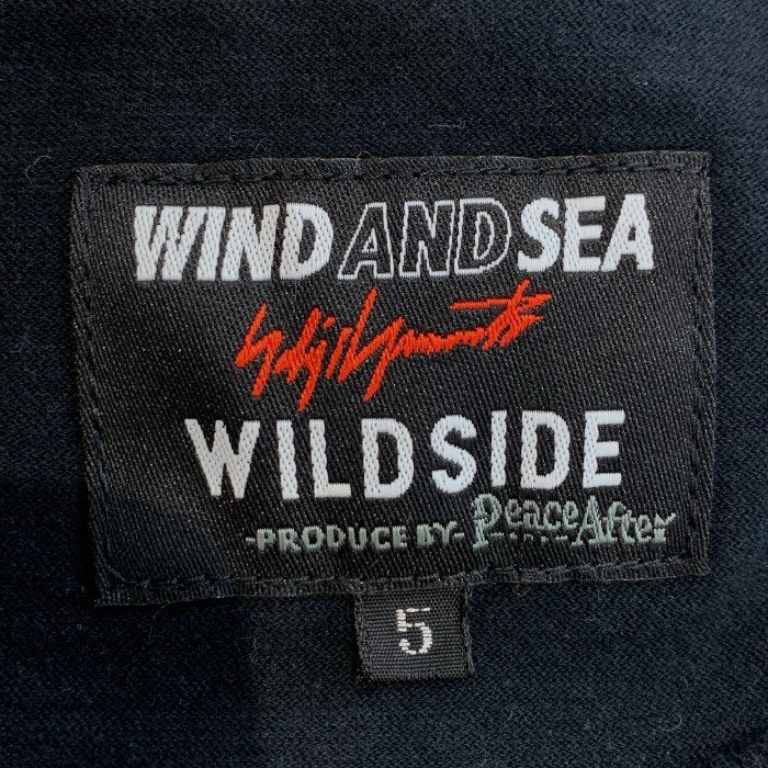 WIND AND SEA ウィンダンシー 22SS WILDSIDE ワイルドサイド ヨウジヤマモト Damage Cutting Sweat Shirt ダメージカッティングスウェットシャツ トレーナー ブラック Size 5 福生店