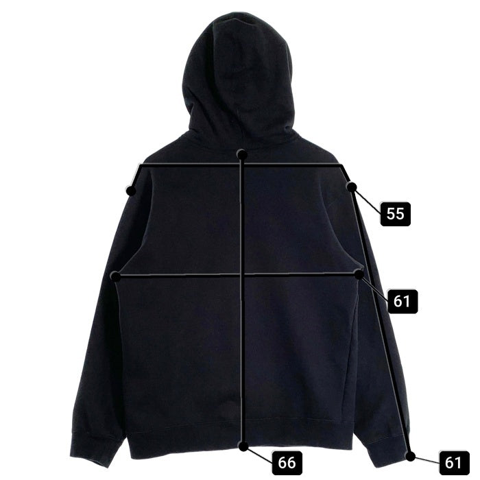 SUPREME シュプリーム 19AW NIKE ナイキ Leather Applique Hooded Sweatshirt レザーアップリケ プルオーバースウェットパーカー フーディー ブラック CK6225-010 Size L 福生店