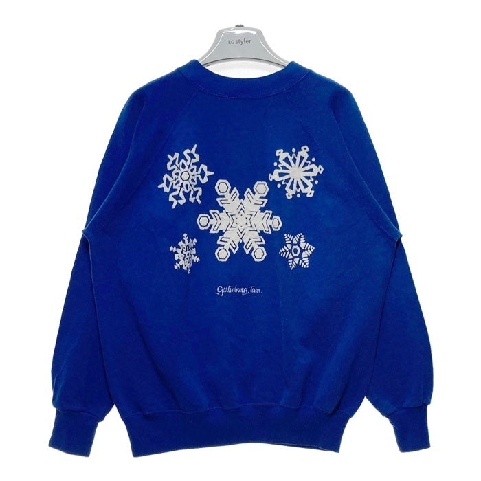ULTRA SWEATS ウルトラスェット USA製 雪柄プリント スウェットトレーナー ブルー sizeXL 瑞穂店