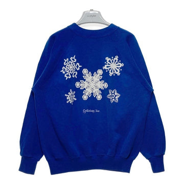 ULTRA SWEATS ウルトラスェット USA製 雪柄プリント スウェットトレーナー ブルー sizeXL 瑞穂店