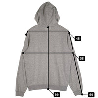LACOSTE ラコステ ビッグロゴ プルオーバーパーカー フーディー フロッキープリント グレー SH2169 Size US L 福生店