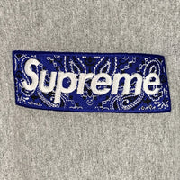 SUPREME シュプリーム 19AW Bandana Box Logo Hooded Sweatshirt バンダナボックスロゴ スウェットパーカー グレー Size M 福生店