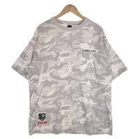 AVIREX アヴィレックス 新日本プロレス50周年記念 CAMO カモフラージュ プリントTシャツ ホワイト 6123480 Size 2XL 福生店