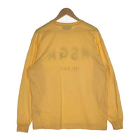 MSGM エムエスジーエム フロントロゴプリント ロングスリーブTシャツ イエロー 2940MM105 Size M 福生店