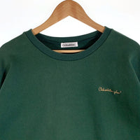 Chikashitsu+ チカシツプラス 刺繡 クルーネックスウェットトレーナー グリーン Size F (L-XL相当) 福生店