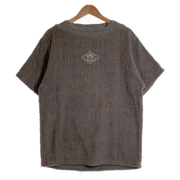 90's anarchic adjustment アナーキックアジャストメント パイル地 半袖トップス リブネック グレー USA製 Size M 福生店