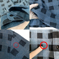 70`s Sears シアーズ Denim doctors デニムドクターズ リメイク プリントフランネルシャツ フラワースタッズ ブルー Size M 相当 福生店