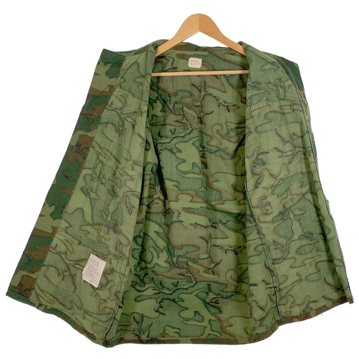 60’s U.S.ARMY 米軍 ジャングルファティーグ ミリタリージャケット カモフラージュ リップストップ 69年会計 8415-945-7656 Size M-R 福生店
