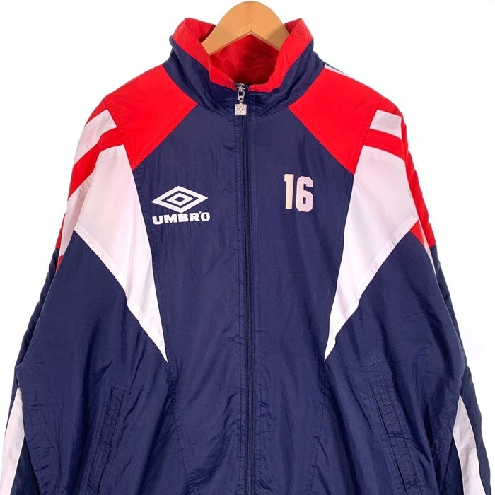 00's UMBRO アンブロ トラックジャケット ポリエステル ネイビー レッド ホワイト  Size XL 福生店