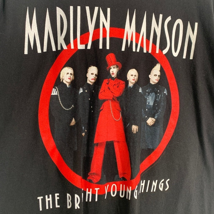 00's MARILYN MANSON マリリンマンソン THE BRIGHT YOUNG THINGS コピーライト2003 半袖 Tシャツ ブラック Size XL 福生店