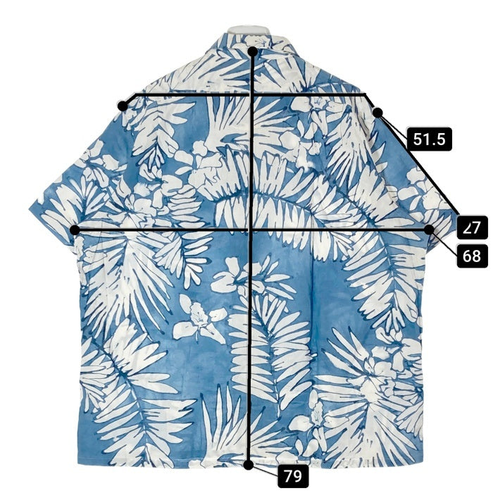 POLO RALPH LAUREN ポロラルフローレン コットン リネン オープンカラーシャツ ブルー 半袖 Size XXL 瑞穂店