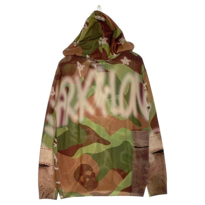 MARK&LONA マークアンドロナ Wile E Camo Cashmere Sweater コヨーテ カモフラージュ カシミヤセーター パーカー グリーン MLM-3C-AB23 Size 48 福生店