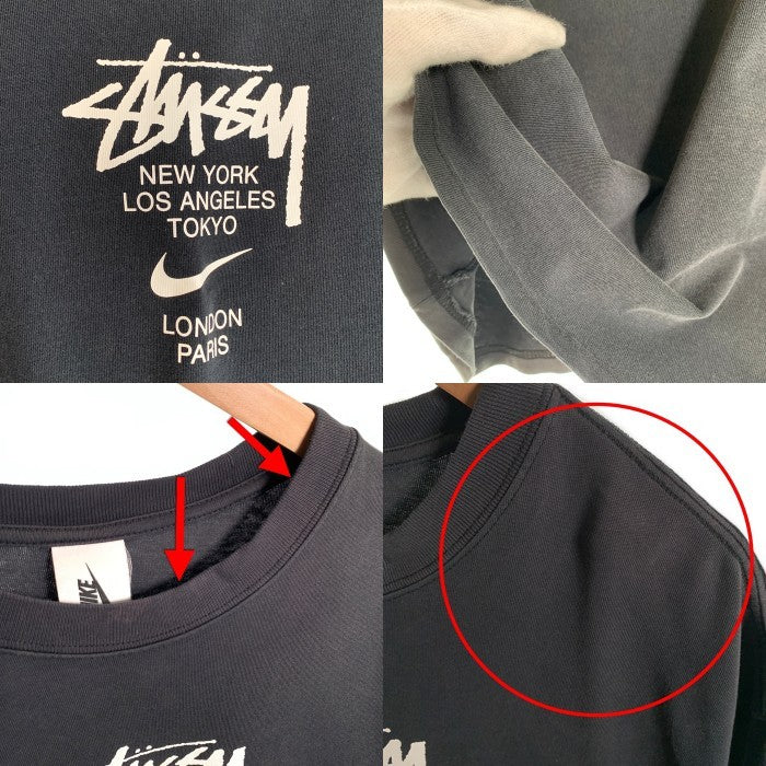 NIKE ナイキ STUSSY ステューシー International Tee 半袖 プリント Tシャツ ブラック DD3342-010 Size L 福生店