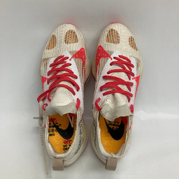 NIKE ナイキ× Off-White オフホワイト CV0697-001 Air Zoom Tempo Next％ エアズーム テンポ ソラーレッド  ライトボーン ホワイト ピンク size27.5cm 瑞穂店