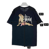 STUSSY ステューシー ピンナップガール ストックロゴ Tシャツ ブラック sizeM 瑞穂店