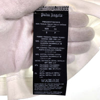 Palm Angels パームエンジェルス Logo Print T-Shirt ロゴプリント モックネック 半袖 Tシャツ フロッキープリント ホワイト PMAA001F18413018 Size S 福生店