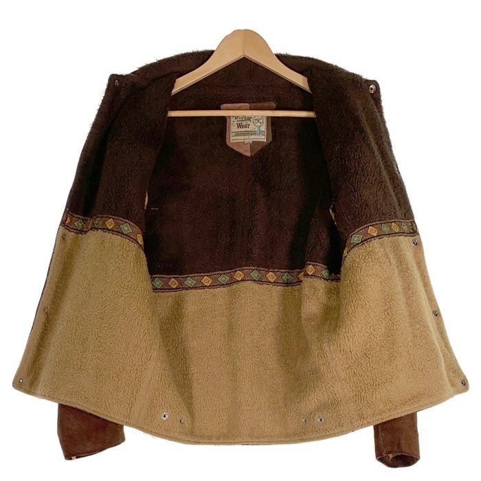 80’s Pioneer Wear パイオニアウェア ウエスタンヨーク スウェードレザージャケット ブラウン スナップボタン Size 36 福生店