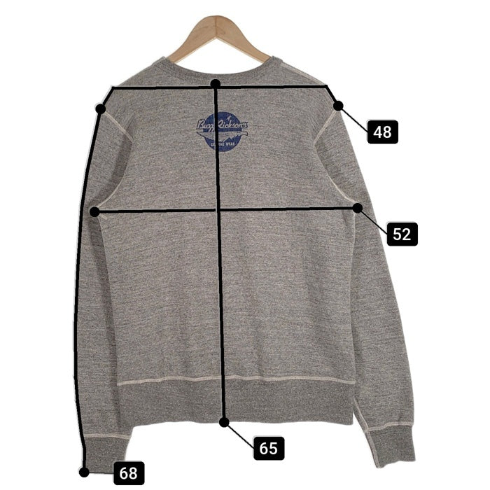 BUZZ RICKSON’S バズリクソンズ USAF スヌーピー プリント 前V クルーネックスウェットトレーナー ヘザーグレー BR69272 Size M 福生店