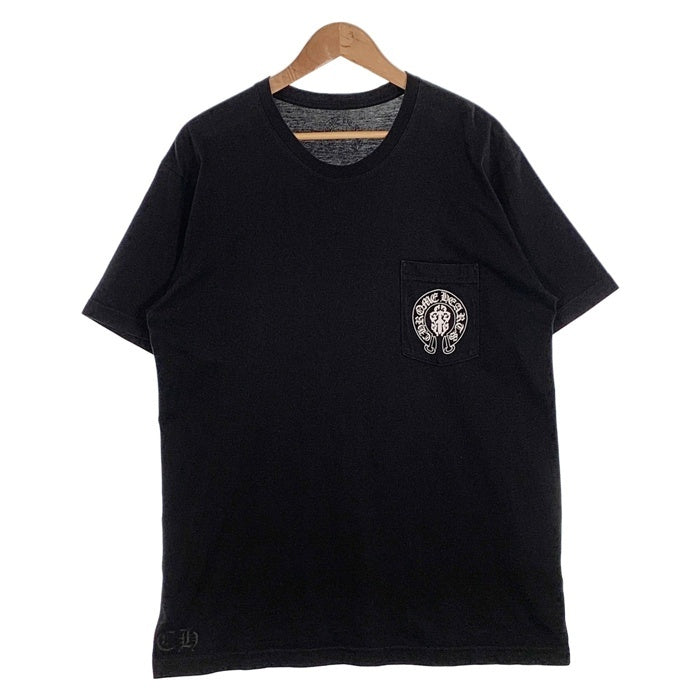 Chrome Hearts クロムハーツ ポケットTシャツ ブラック アメリカンフラッグ ホースシュー Size XL 福生店