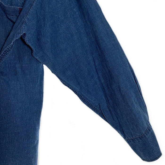 BLUE BLUE ブルーブルー バンドカラー シャンブレープルオーバーシャツ デニム インディゴ Size 2 福生店