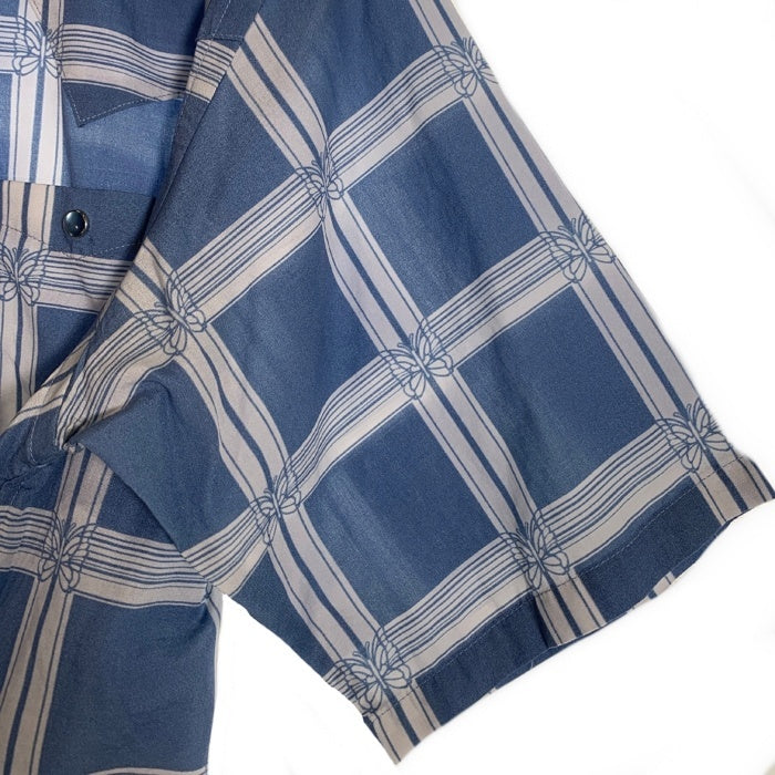 Needles ニードルズ S/S COWBOY ONE-UP SHIRT レーヨン コットン オープンカラー ウエスタンシャツ 半袖 ブルー MR180 福生店