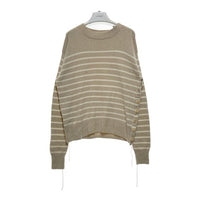 MASU エムエーエスユー 19AW PABLO SWEATER パブロ ウール ボーダーニットセーター ベージュ ホワイト MUFW-KN0291 Size 46 瑞穂店