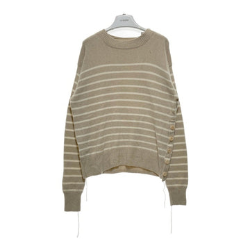 MASU エムエーエスユー 19AW PABLO SWEATER パブロ ウール ボーダーニットセーター ベージュ ホワイト MUFW-KN0291 Size 46 瑞穂店