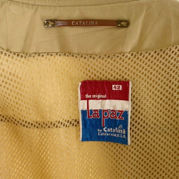 La Paz by Catalina カタリナ ダービージャケット カップショルダー  ベージュ size42 ※リブダメージ有 瑞穂店