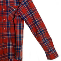 IRON HEART アイアンハート 23SS 5OZ SELVEDGE MADRAS CHECK WORK SHIRT 5オンス セルビッチ マドラス 長袖 チェックシャツ レッド Size L 福生店