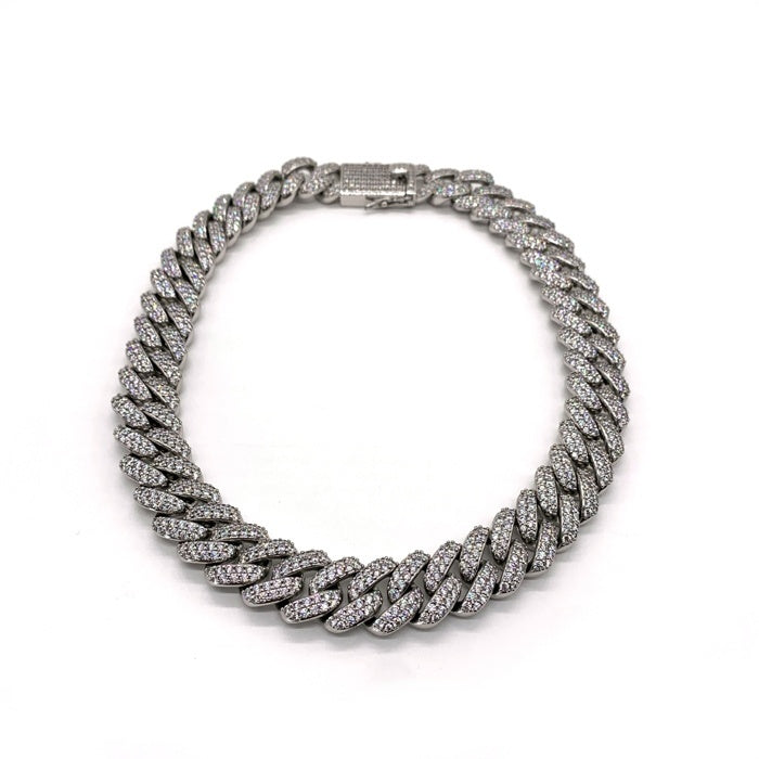 KRONIC Gold and Jewelry マイアミ キューバン チェーン ネックレス ジルコニア シルバー Size 18mm×約45cm 福生店