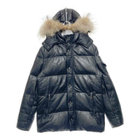 SEDUCTION de NICOLE  オールレザーダウンジャケット　ブラック  48 ※色ヤケあり 瑞穂店