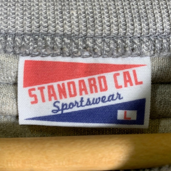 STANDARD CALIFORNIA スタンダードカリフォルニア SD Logo After Hood Sweat ダブルフェイス 後付けフード プルオーバースウェットパーカー グレー Size L 福生店